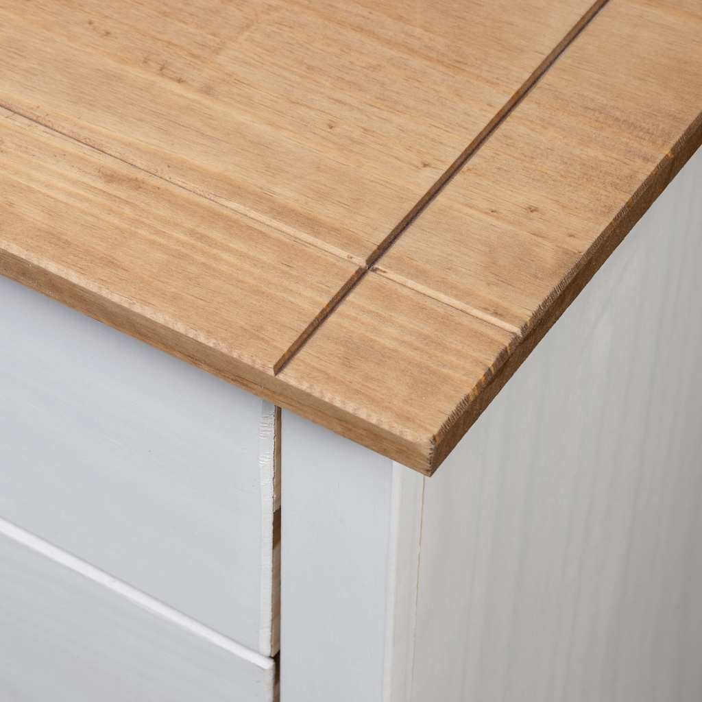 Walplus 3 Drawer Bedside Cabinet - White and Grey - 46 x 40 x 57 cm - Image 8