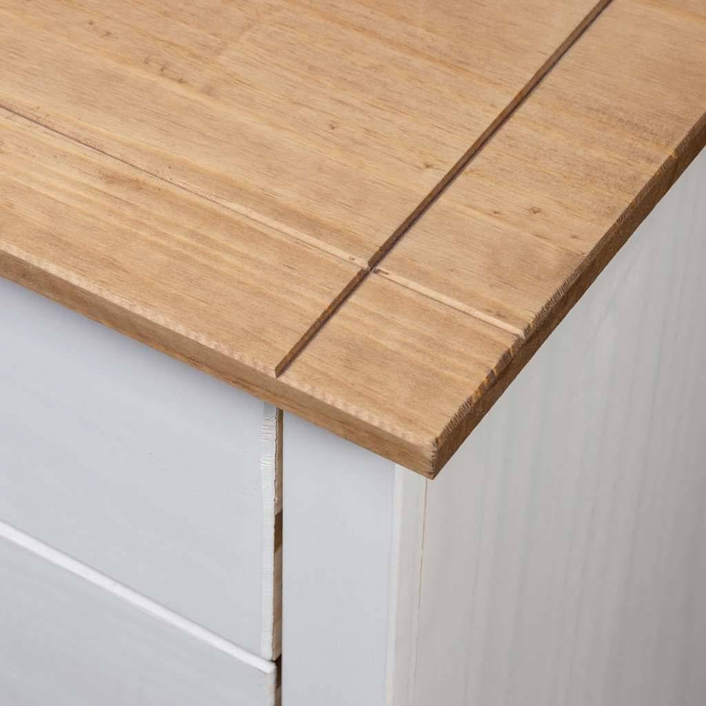 Walplus 3 Drawer Bedside Cabinet - White and Grey - 46 x 40 x 57 cm - Image 8