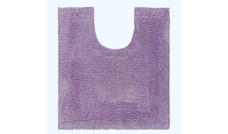 Homescapes Reversible Cotton Pedestal Mat - Lilac