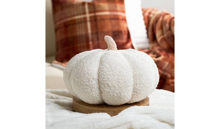 OHS Boucle Pumpkin Cushion  - Cream - 15 x 25 x 25cm