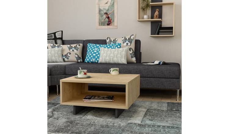 Decortie Hola Particleboard Coffee Table - Oak and Anthracite Grey