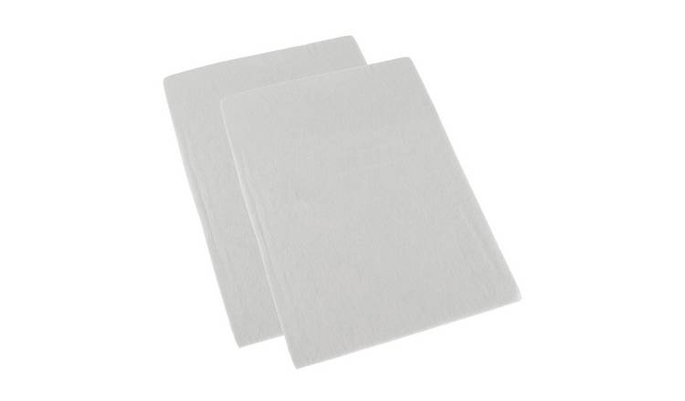 Homescapes Pack of 2 Brushed Egyptian Cotton Cot Flat Sheets - White