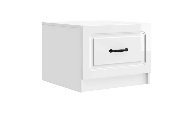 Walplus Engineered Wood Coffee Table - High gloss white - 49 x 50 x 37 cm