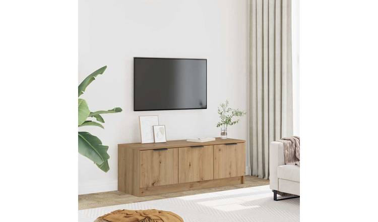 Walplus Engineered Wood TV Cabinet - Oak - 102 x 35 x 36.5 cm