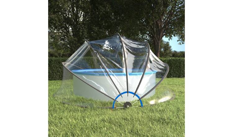 Walplus Round PVC Pool Dome - Transparent - 467 x 234 cm