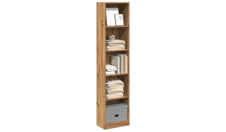 Walplus Engineered Wood Bookcase - Oak - 40 x 24 x 176 cm