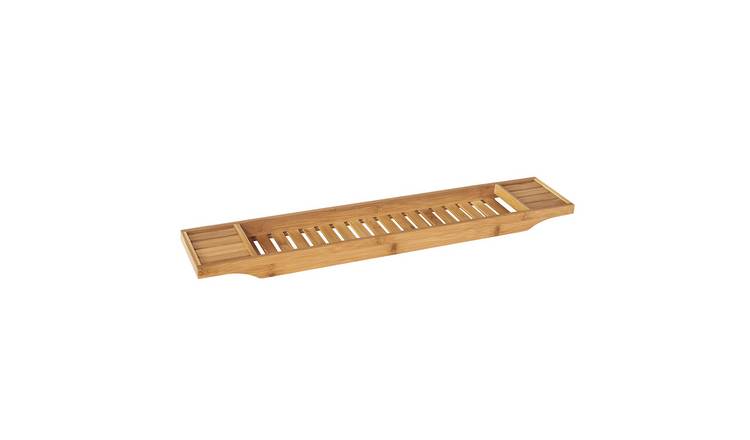 SoBuy 80cm Wooden Bathtub Caddy Rack - Bamboo