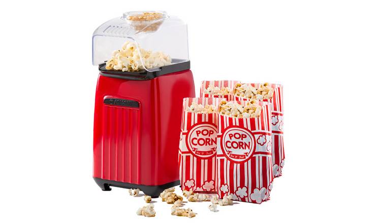 Global Gizmos Popcorn Maker with 4 Bags - Red