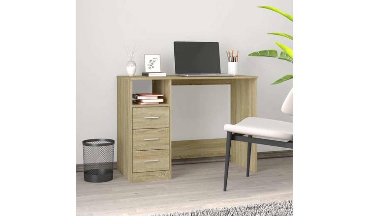 Walplus Engineered Wood Desk - Light Oak - 102 x 50 x 76 cm