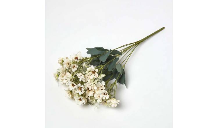 Homescapes Handcrafted Artificial Wild Daisy Flower Bouquet - Neutral