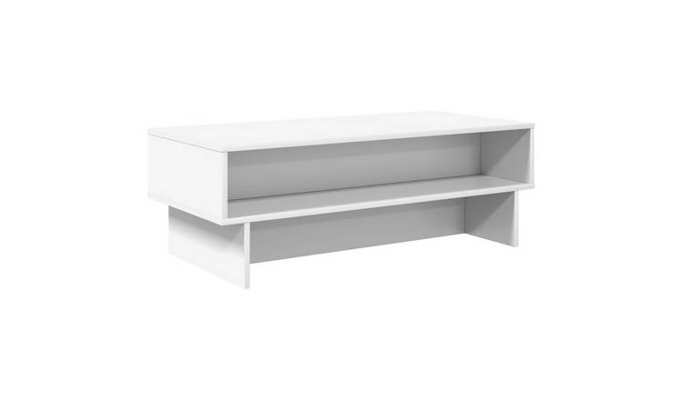 Walplus Engineered Wood Coffee Table - White - 100 x 46 x 35 cm