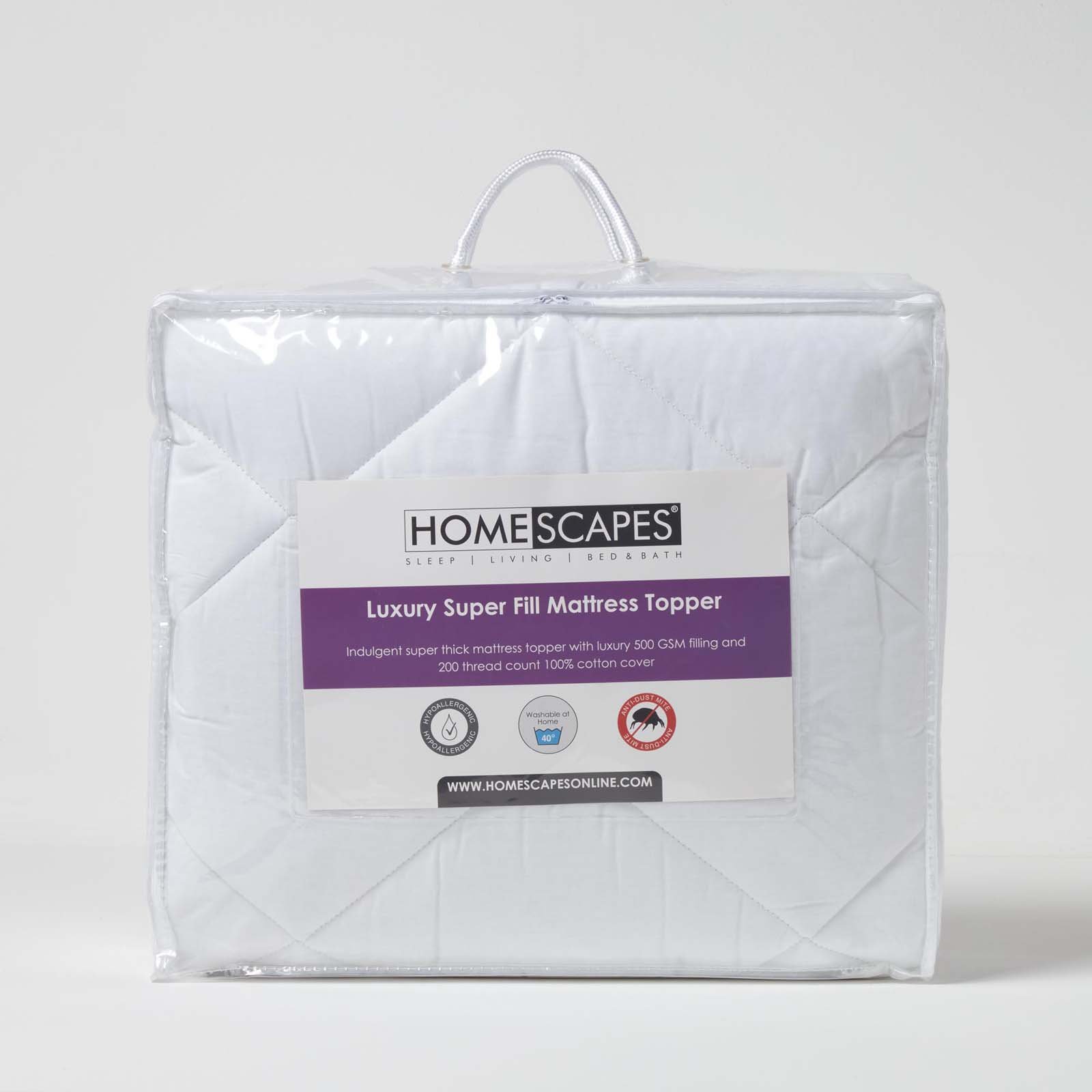 Homescapes Super Filled Cotton Mattress Topper - Single - Image 5