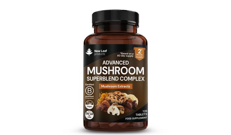 New Leaf Mushroom Complex with Chaga Cordyceps Sinensis & Maitake - 120 Tablets