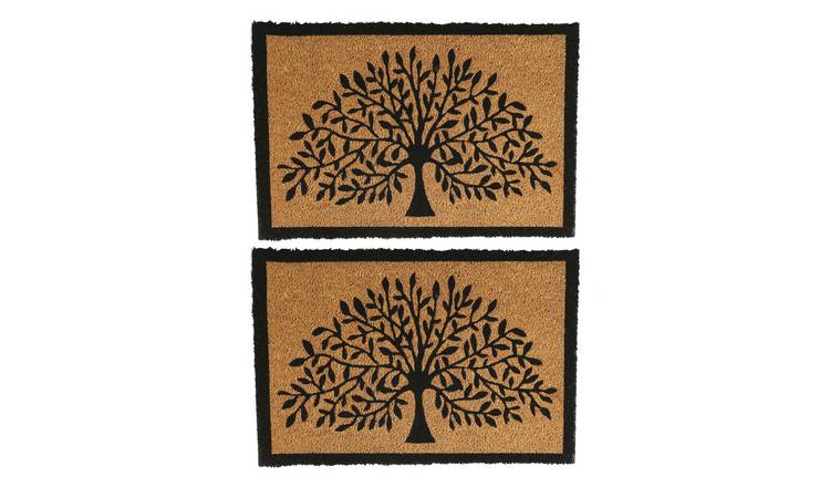 Nicola Spring Coir Door Mats - Tree of Life  - Pack of 2