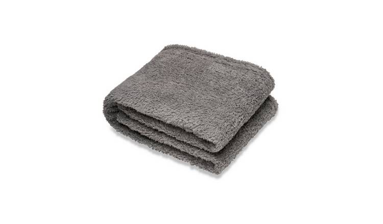 Ribbon Teddy Fleece Grey Throw - 170cm x 130cm