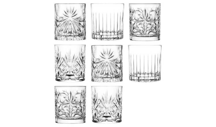 RCR Crystal 8 Piece Mixology Whisky Glasses Set - 340ml