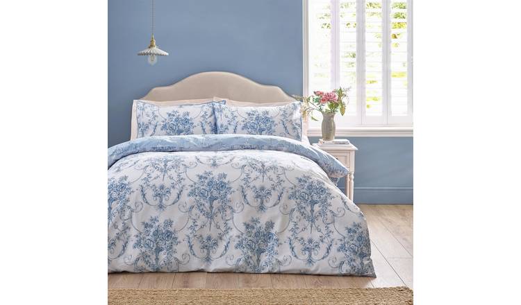 Catherine Lansfield Antoinette Duvet Cover Set - King - Blue
