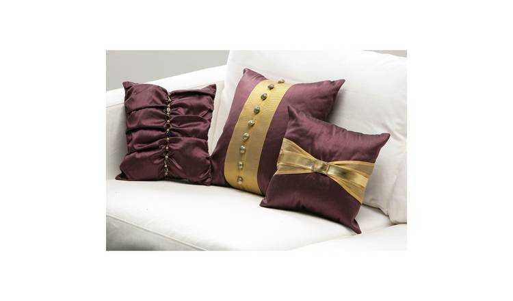 Orsina Zara Patterned Square Cushion – Brown