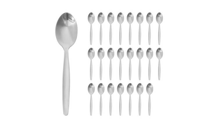 Argon Tableware Stainless Steel Teaspoons - Pack of 24