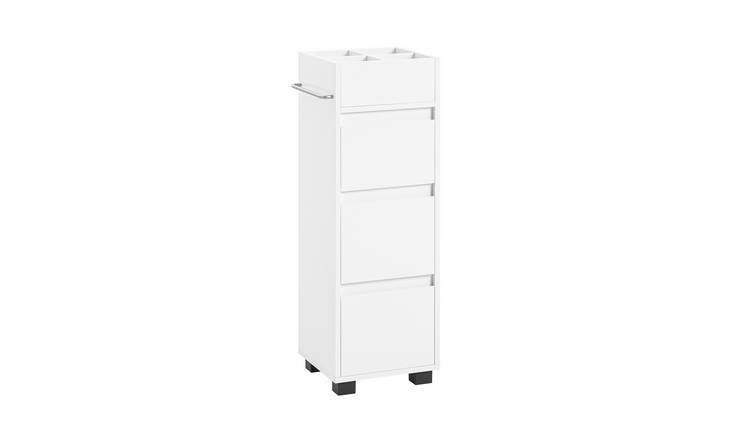 SoBuy 3 Drawer 4 Compartment Bathroom Storage Cabinet - White