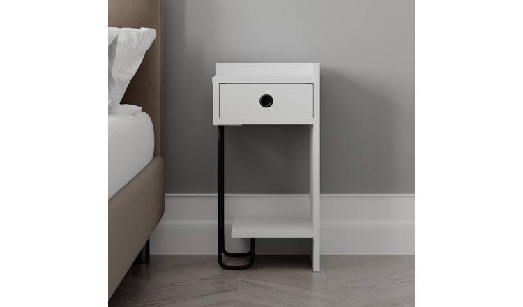 Decortie SiriusRight Module Particleboard Bedside Table - White