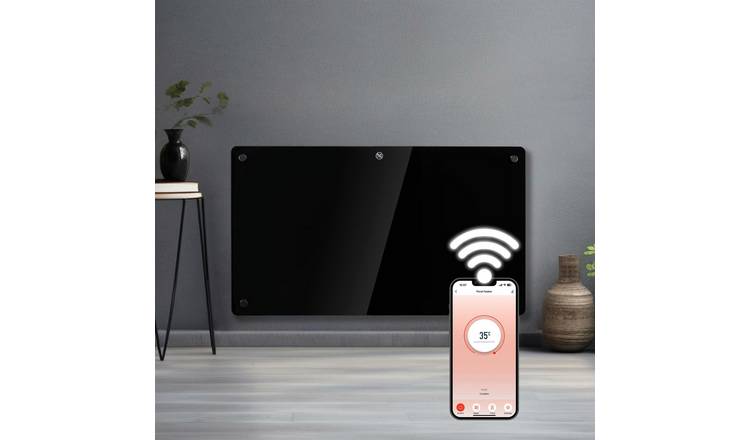 Futura 1500W Smart WiFi Electric Panel Heater - Black