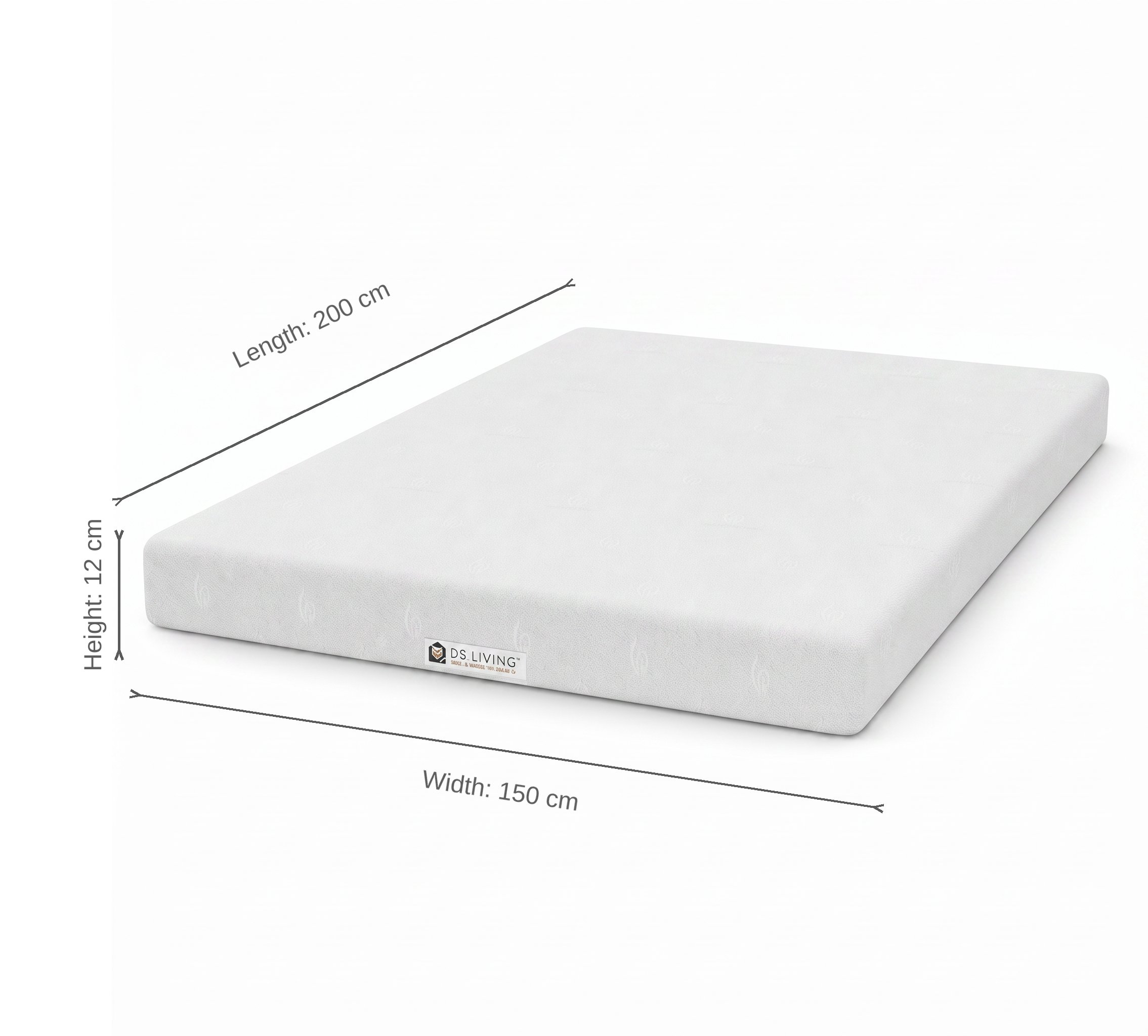 DS Living Children's 12cm Memory Foam Mattress, Washable Cover - King - Image 9