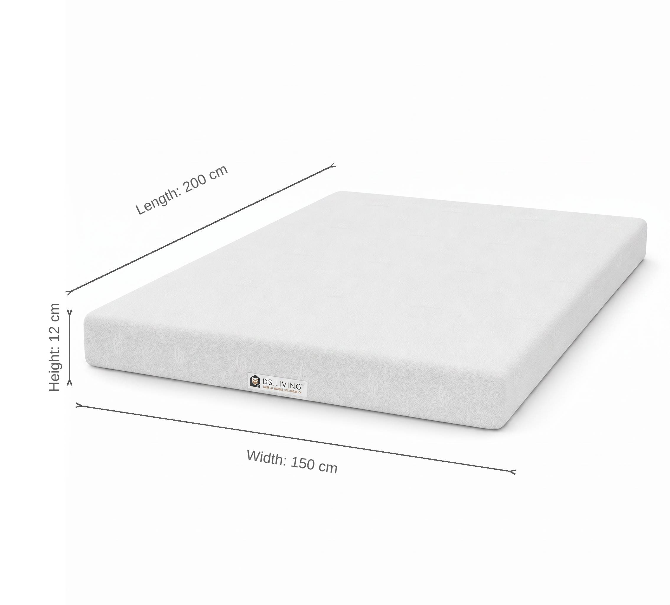 DS Living Children's 12cm Memory Foam Mattress, Washable Cover - King - Image 9