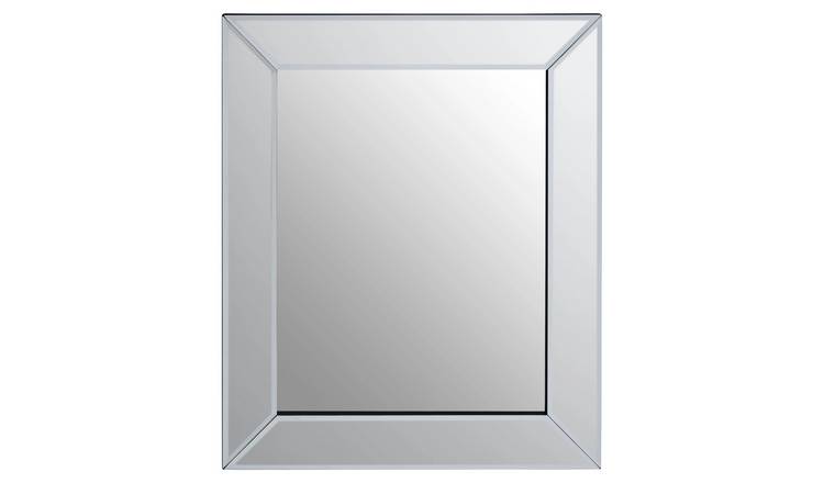 Orsina Sana Small Rectangular Wall Mirror with Bevelled Frame – Clear