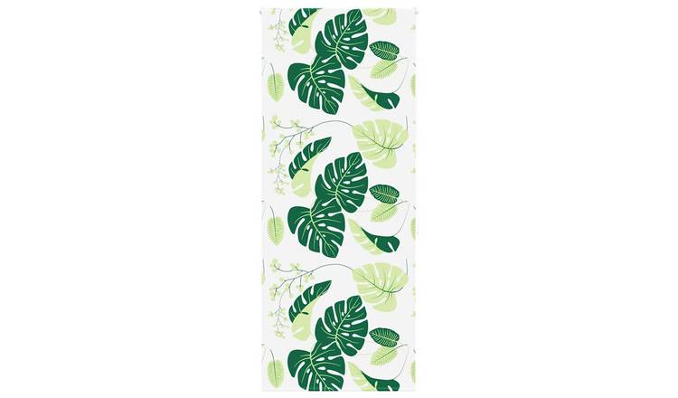 Walplus PEVA Green Leaves Shower Roller Blind - 110 x 240 cm