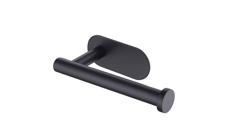Living and Home Stainless Steel Toilet Roll Holder - Black