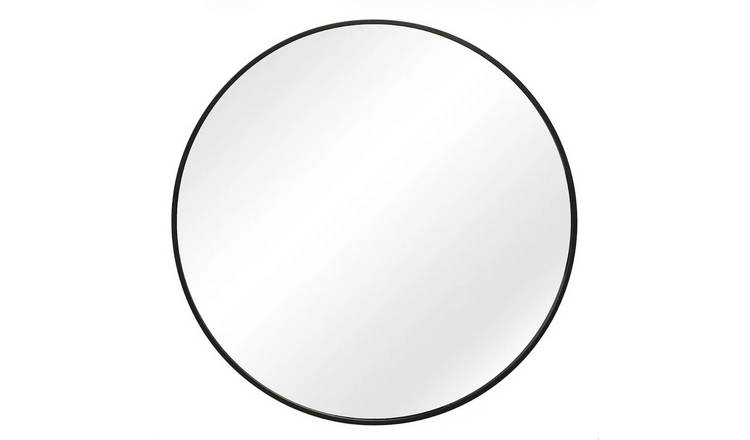HomeGardenDirect Pandora Round Wall Mirror - 60x60cm- Black