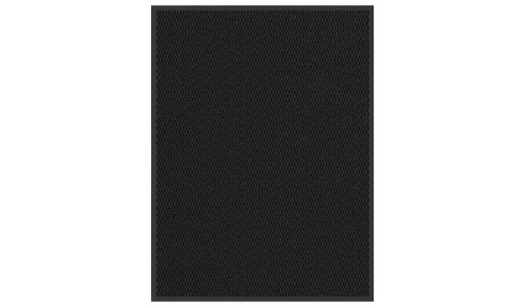 Walplus 5mm Thick Polypropylene Patterned Doormat - Black - 80 x 120 cm