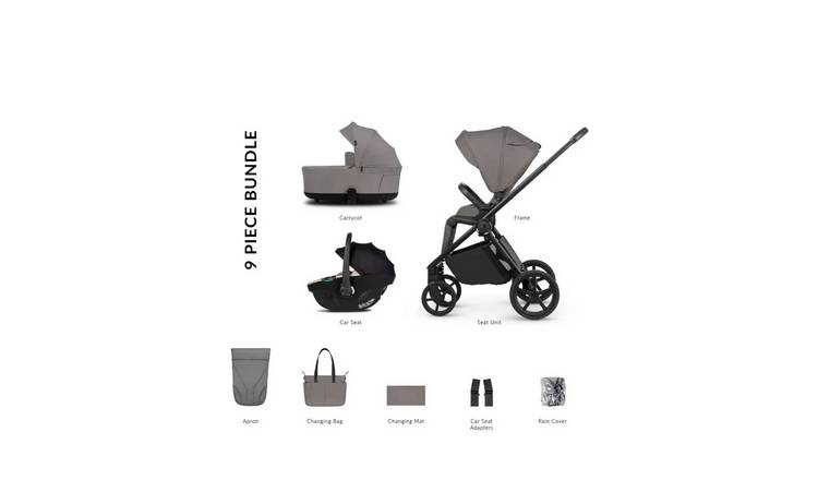 Venicci Claro 2 9-Piece 3-in-1 Travel System - Beige/Fog