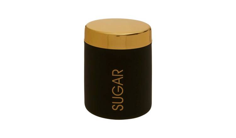 Orsina Liberty Enamel Sugar Canister – Black and Gold