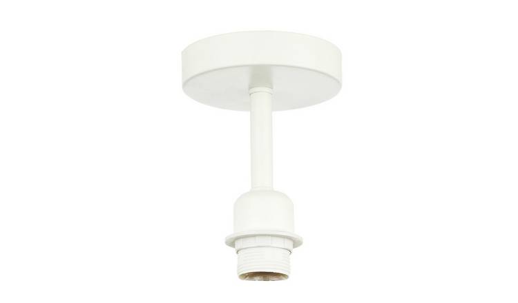 Happy Homewares Matt White for Industrial Bulbs Ceiling Light - 12cm