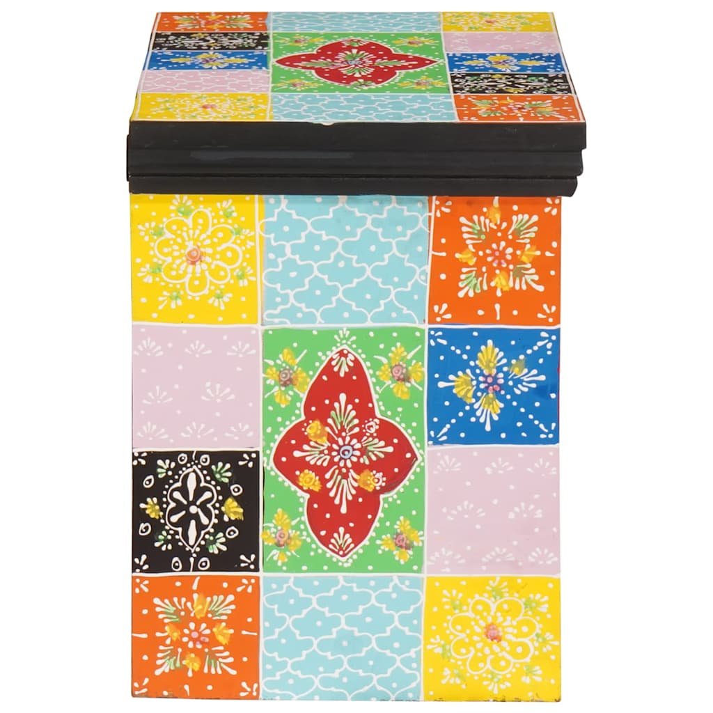 Walplus 1 Drawer Solid Wood Bedside Cabinet - Multicoloured - 40 x 30 x 40 cm - Image 3