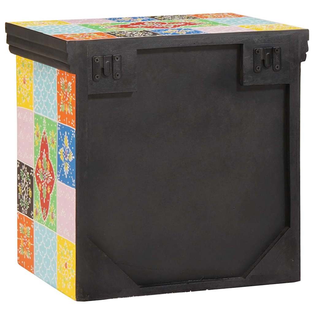 Walplus 1 Drawer Solid Wood Bedside Cabinet - Multicoloured - 40 x 30 x 40 cm - Image 4