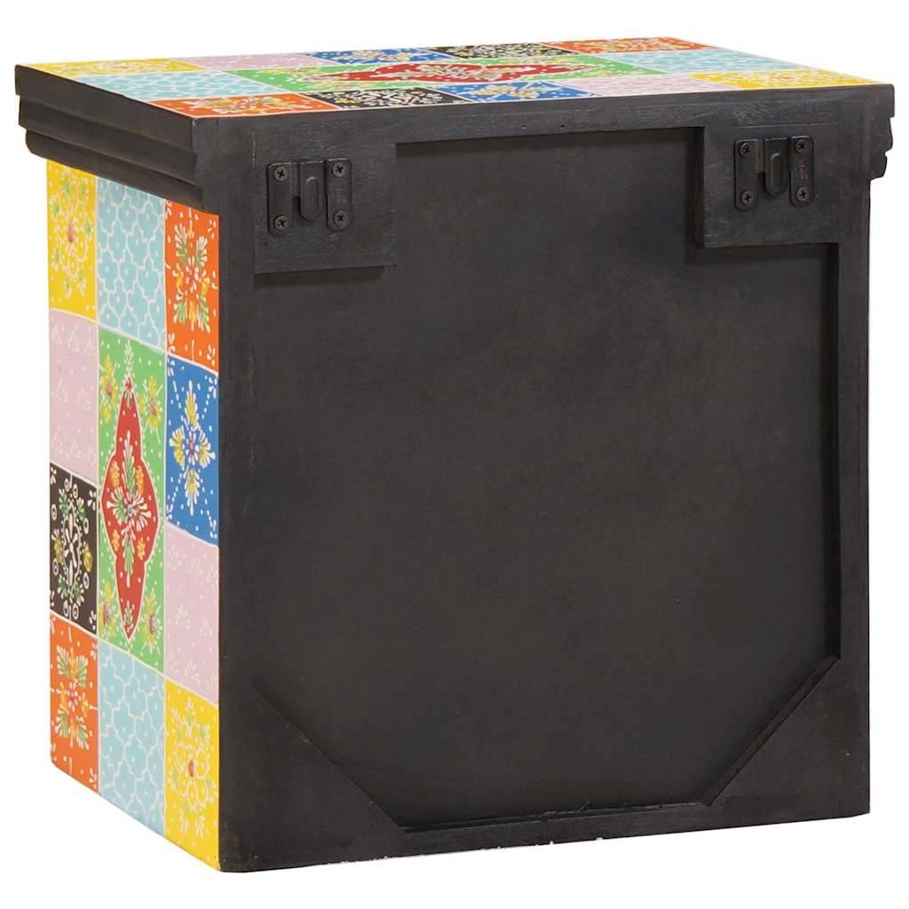 Walplus 1 Drawer Solid Wood Bedside Cabinet - Multicoloured - 40 x 30 x 40 cm - Image 4