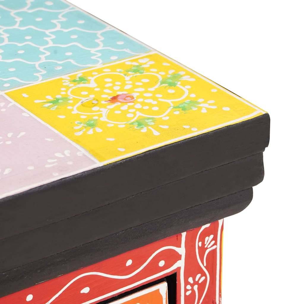 Walplus 1 Drawer Solid Wood Bedside Cabinet - Multicoloured - 40 x 30 x 40 cm - Image 8