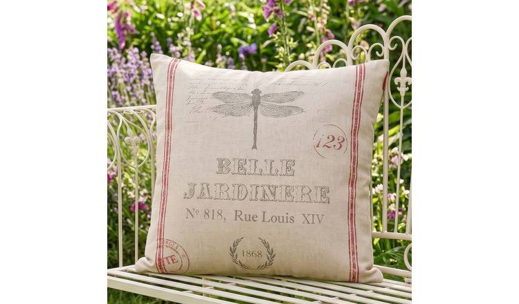 Dibor Belle Jardinere Outdoor Garden Chair Cushion - Red Striped