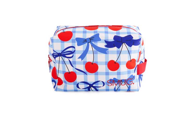 SMUG Wash Bag - Blue Cherries Print