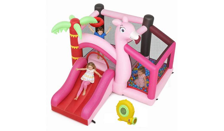AIYAPLAY 4-in-1 Indoor Outdoor Blower Bouncy Castle – Pink