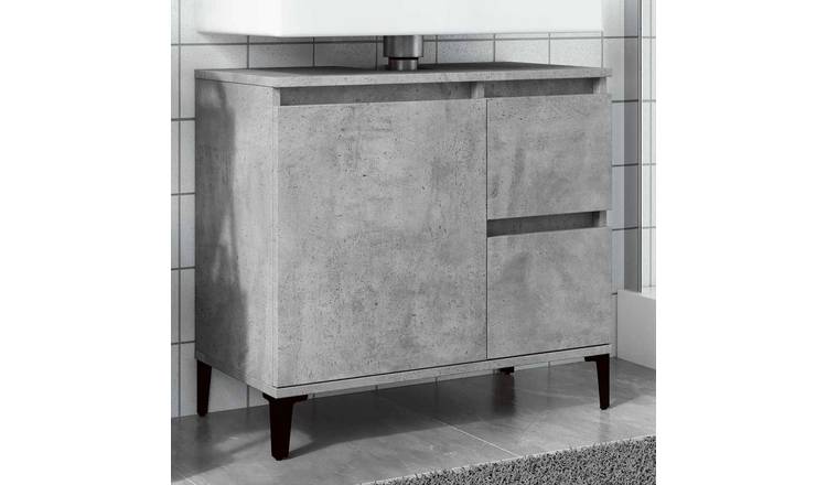 Walplus Engineered Wood Sink Cabinet - Concrete Grey - 65 x 33 x 60 cm
