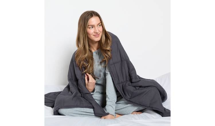 OHS Supersoft 6kg Weighted Blanket 125x180cm - Charcoal