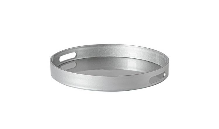 Argon Tableware Round Serving Tray - Silver