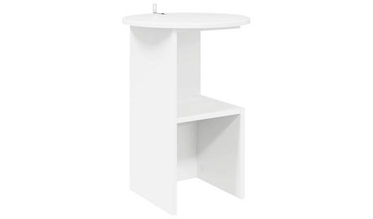 Walplus Engineered Wood Side Table - White - 39.5 x 55 cm