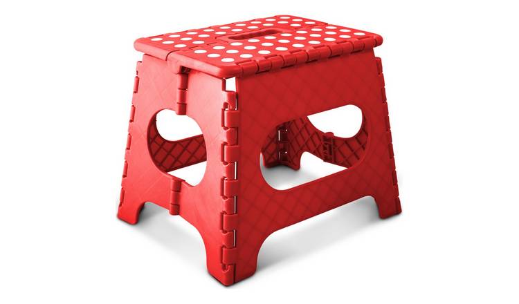 Keplin 11 Inch Non-Slip Folding Step Stool - Red