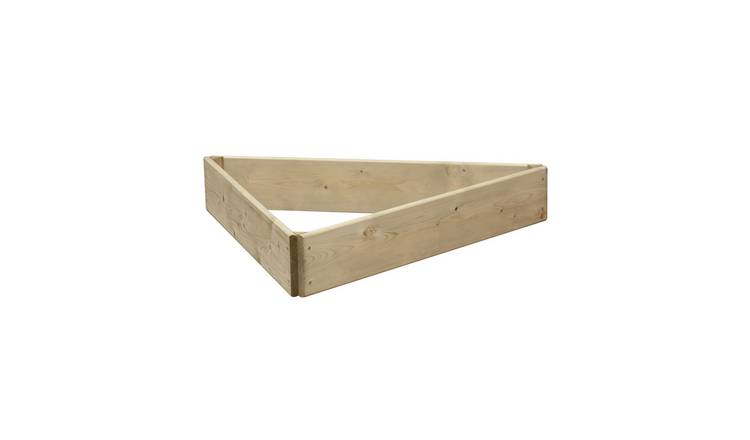 Greena Triangular Wooden Raised Bed 15 cm High, 90cm each side
