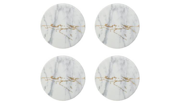 Orsina Set Of 4 Marble Luxe Coasters - Assorted
